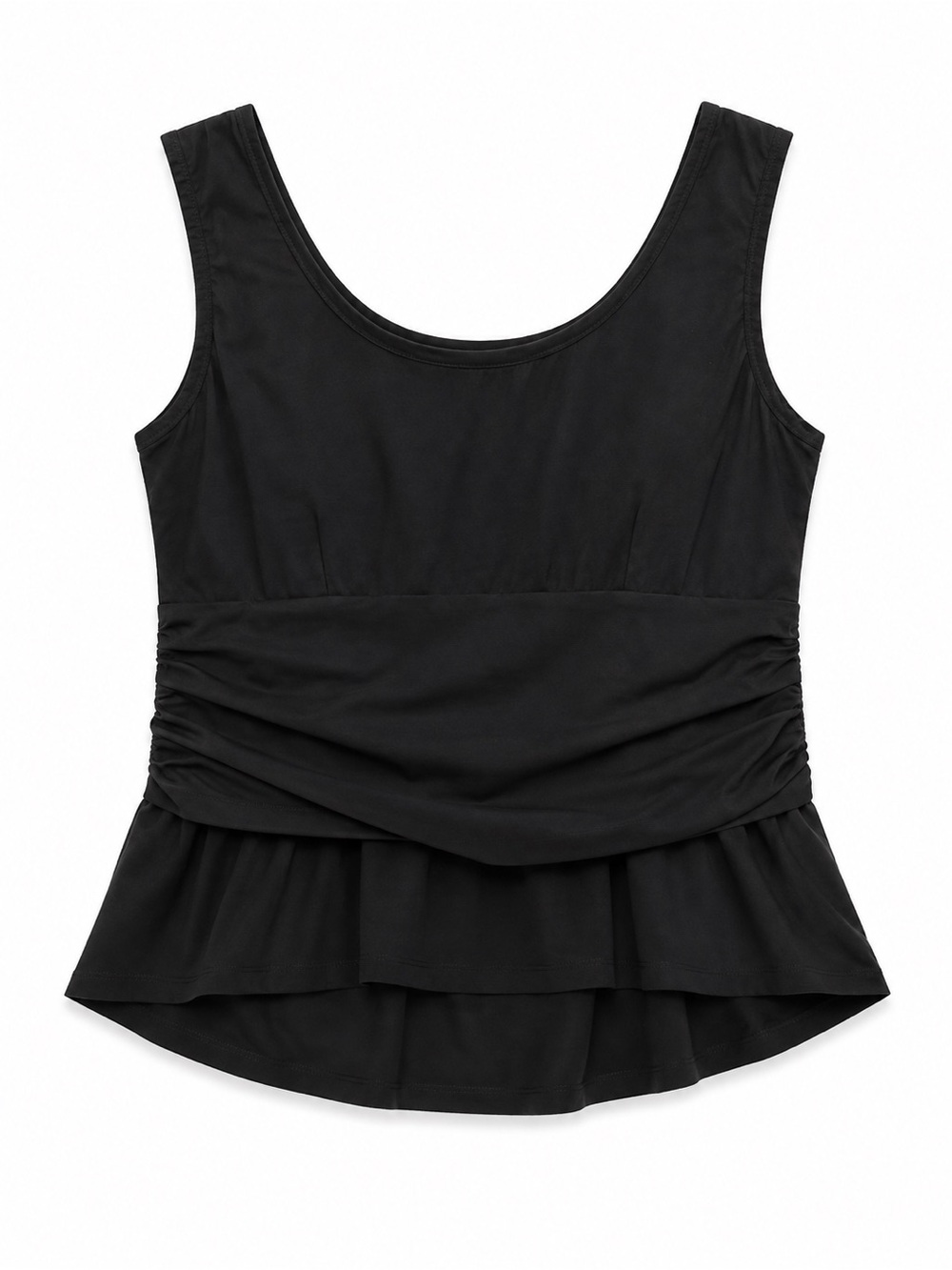 Maggie Walt Vintage Y2K Ruched Peplum Corset Top Black M - Picture 2 of 7